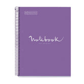 Miquelrius Notebook 5 Subject A4 90g Emotions Lavnder - Al Masam Stationery LLC